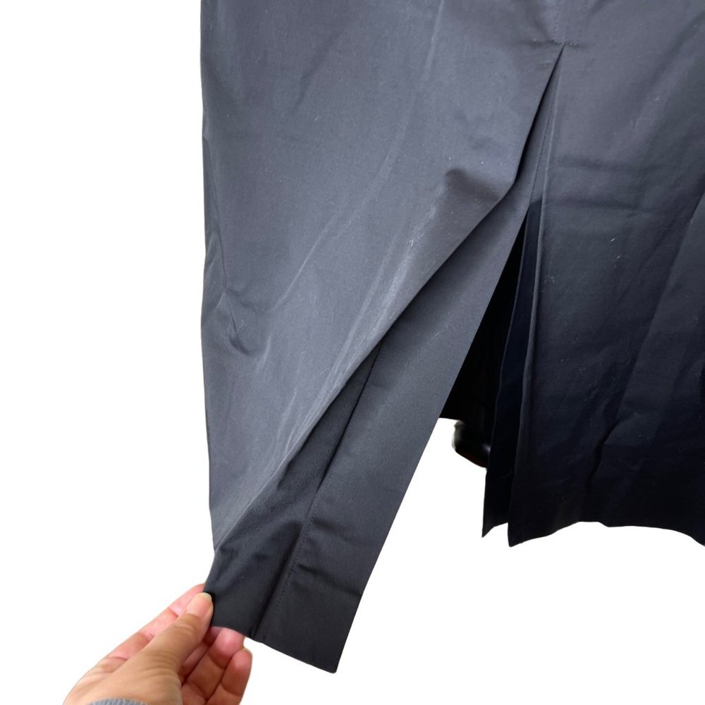 Halogen Business Casual Skirt Size 2 Black Microfiber Midi - Picture 11 of 12